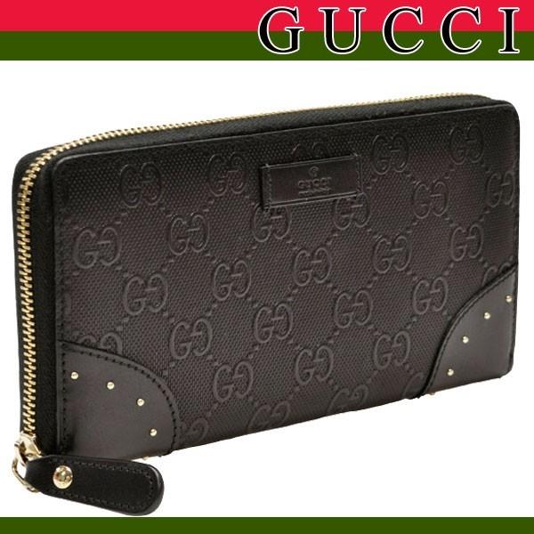 GUCCI（グッチ） 財布 GG ラウンドファスナー長財布 スタッズ ブライト