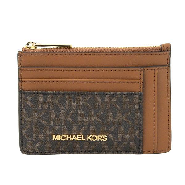 マイケルコース MICHAEL KORS カードケース 小銭入れ コインケース ブラウン レディース 35t1gtvd1b｜riverall-men｜02