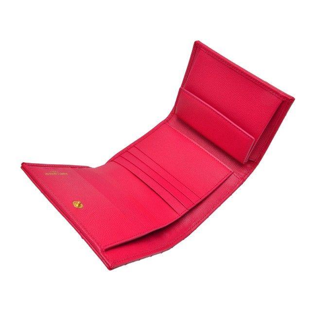 YSL イブサンローラン　三つ折り財布 YSLロゴ サンローラン 三つ折り財布 ブラック