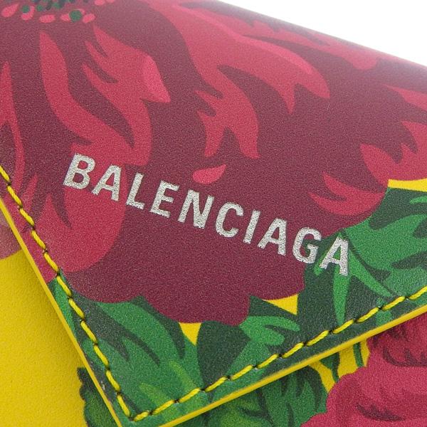 バレンシアガ　三つ折り財布　ボタニカル柄　総柄　イエロー　新品未使用品 BALENCIAGA（バレンシアガ） 財布 レディース 三つ折り財布