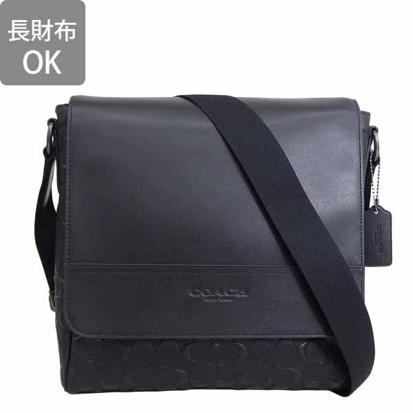 コーチ COACH HOUSTON MAP BAG SIGNATURE LEATHER バッグ ショルダーバッグ バッグ レザー ブラック メンズ 4006 アウトレット｜riverall-men｜02