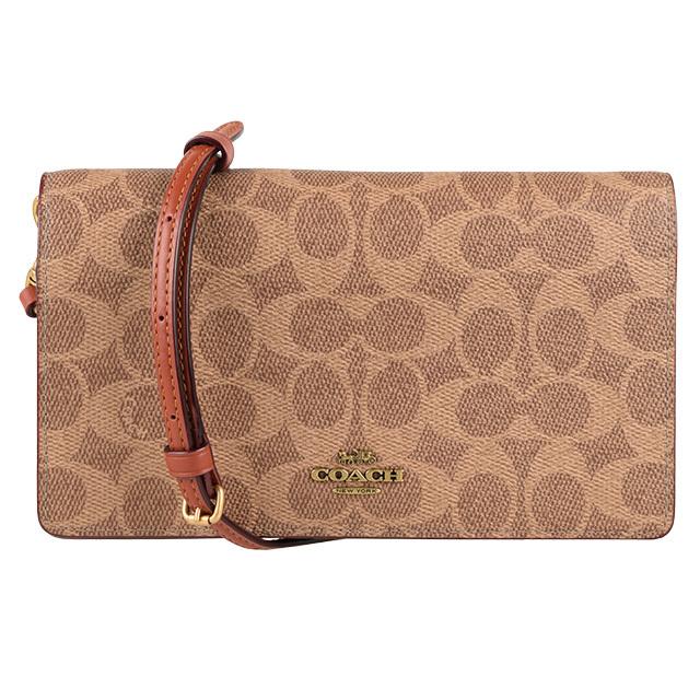 【美品】　コーチ　ショルダー　ウォレット　お財布ショルダー　2way 長財布 COACH（コーチ） ショルダーウォレット 斜め掛け 長財布 Ref.65558