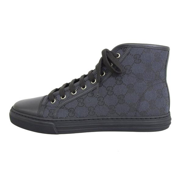 GUCCI（グッチ） スニーカー 靴 キャンバス ブラック 8 メンズ 