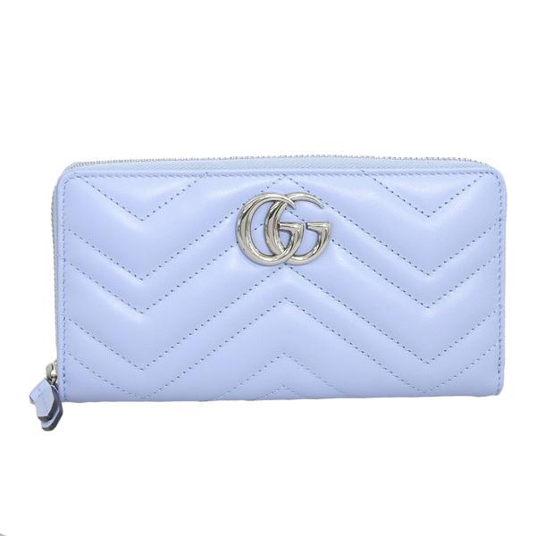 GUCCI（グッチ） 財布 レディース長財布 アウトレット レザー ブルー