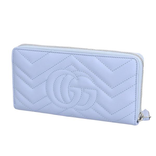 GUCCI（グッチ） 財布 レディース長財布 アウトレット レザー ブルー
