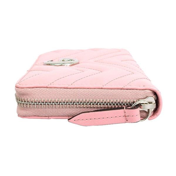 【レアカラー✨美品】GUCCI GGマーモント 長財布 ピンク フューシャ GUCCI（グッチ） 長財布 ラウンドファスナー レディース プチ