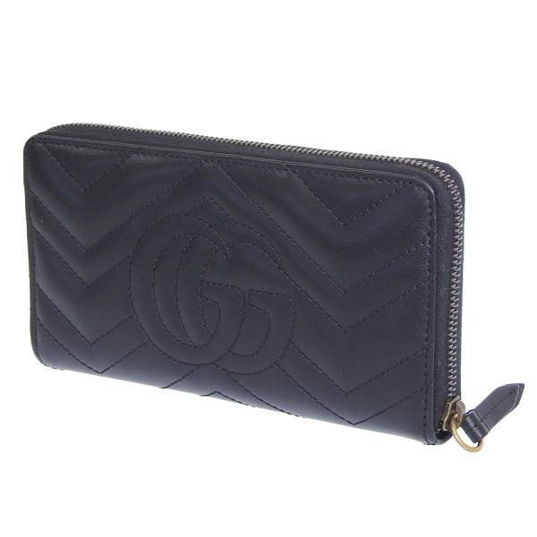 GUCCI（グッチ） 財布 レディース 長財布 レザー ブラック