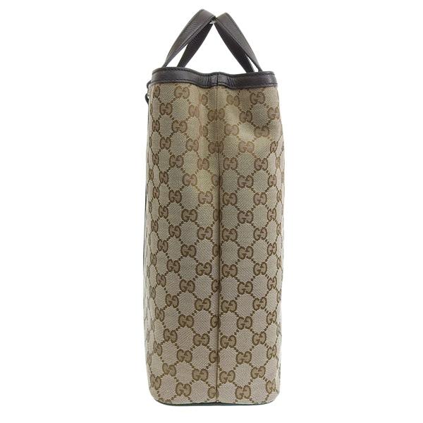 GUCCI グッチ トートバッグ GGキャンバス レザー A4　ベージュ GUCCI グッチ トートバッグ/ショッピングバッグ A4 GGキャンバス