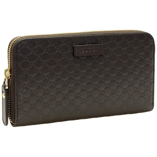 美品✨グッチ◇大容量ラウンドファスナー長財布　マイクロシマレザーゴールド金具茶色 本物 送料無料】グッチ 長財布 ラウンドファスナー メンズ