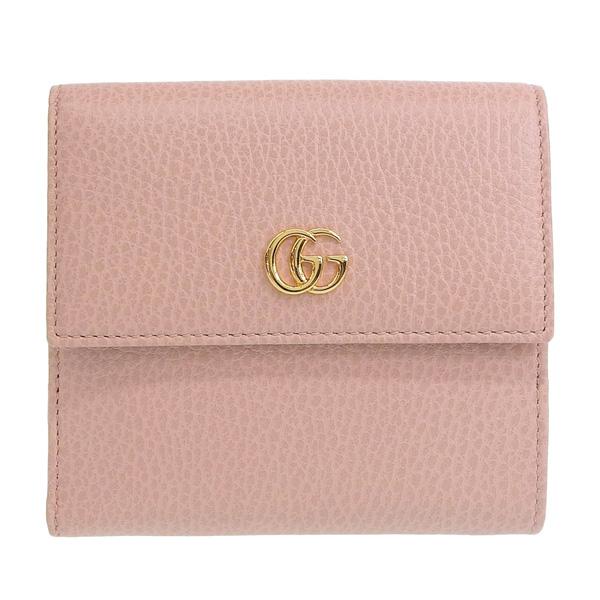 【新品】 GUCCI グッチ　折り財布　くすみピンク GUCCI グッチ 財布 二つ折り レディース アウトレット 折財布