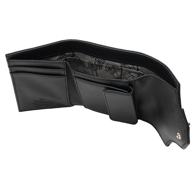 Vivienne Westwood ブラックミニ財布 Vivienne Westwood（ヴィヴィアンウエストウッド） 財布 折財布 ミニ