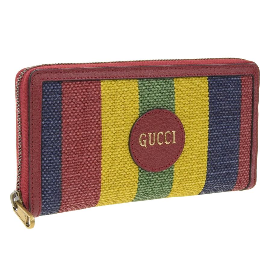 GUCCI（グッチ） 長財布 財布 キャンバス パッチタグブルー レッド