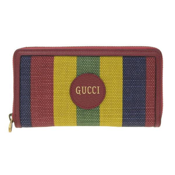 GUCCI（グッチ） 長財布 財布 キャンバス パッチタグブルー レッド