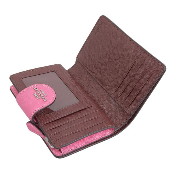 ラスト1点！【新品】COACH コーチ 二つ折り財布　ピンク COACH（コーチ） 財布 二つ折り レディース アウトレット コーチ財布