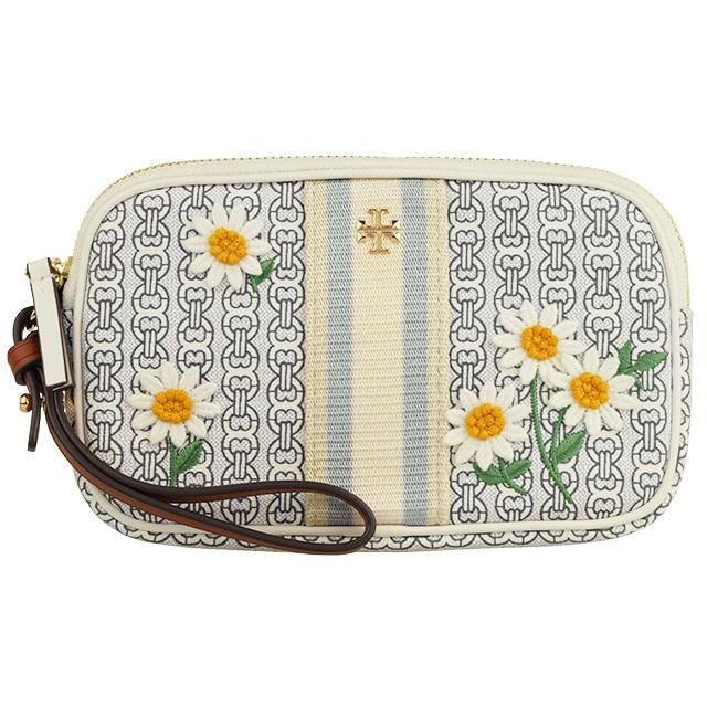TORY BURCH（トリーバーチ） ポーチ リストレット 花柄 アップリケ