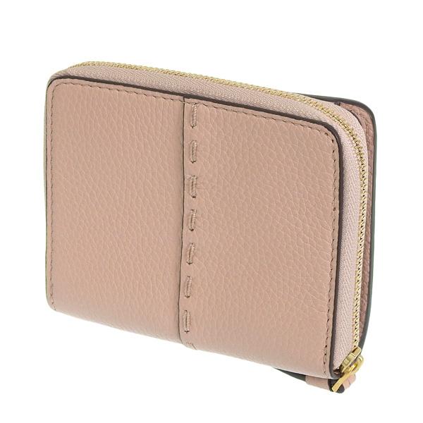 【美品】Tory Burch ベージュ レザーモノグラム二つ折り財布 TORY BURCH（トリーバーチ） 財布 レディース 二つ折り財布 OS レザー