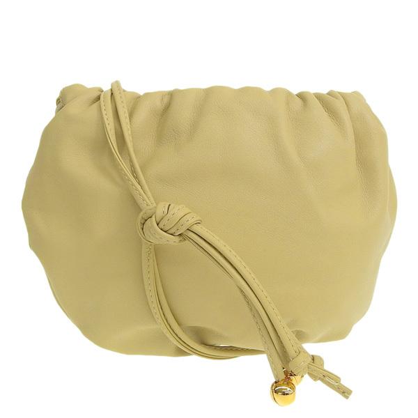 BOTTEGA VENETA ボッテガヴェネタ 巾着 バッグ シボ革 クリーム BOTTEGA VENETA ボッテガヴェネタ 巾着 バッグ シボ革 クリーム