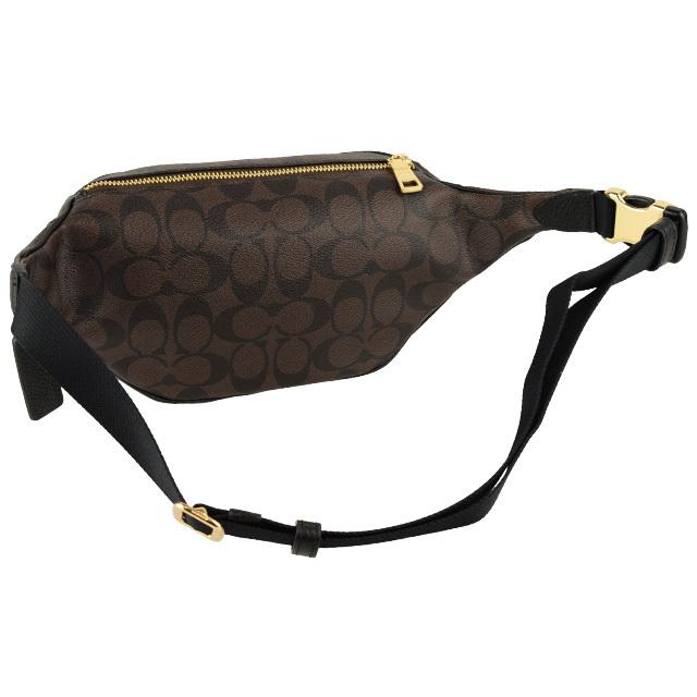 美品✨ COACH コーチ ウエストバッグ ウエストポーチ シグネチャー 黒 COACH コーチ ウエストバッグ ポーチ シグネチャー キャンバス