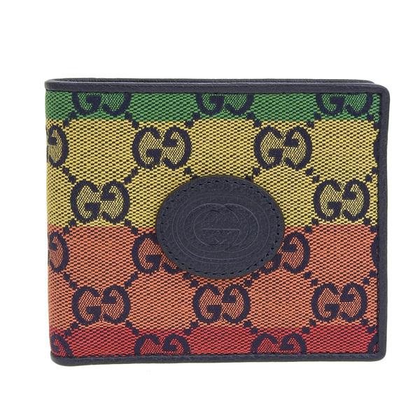 GUCCI グッチ 財布 折財布 二つ折り マルチカラー メンズ GUCCI グッチ 財布 折財布 二つ折り マルチカラー メンズ