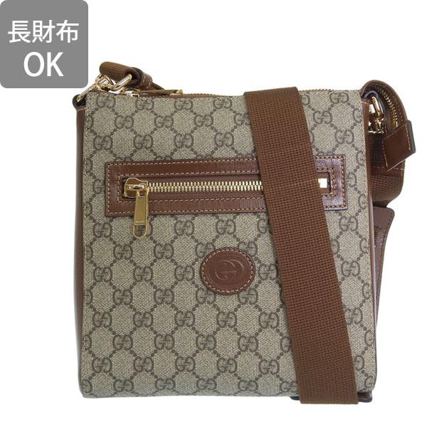【GUCCI】メッセンジャーバッグ　GGスプリーム ゴールド金具　ブラウン GUCCI（グッチ） バッグ レディース ショルダーバッグ GGスプリーム