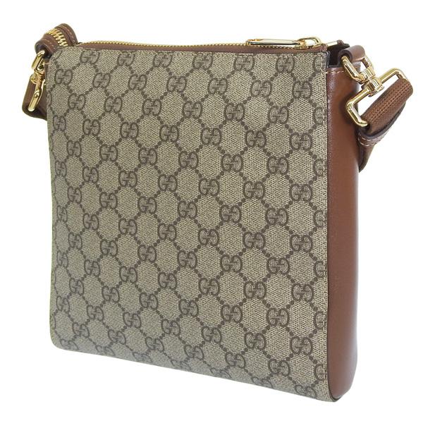 【GUCCI】メッセンジャーバッグ　GGスプリーム ゴールド金具　ブラウン GUCCI（グッチ） バッグ レディース ショルダーバッグ GGスプリーム