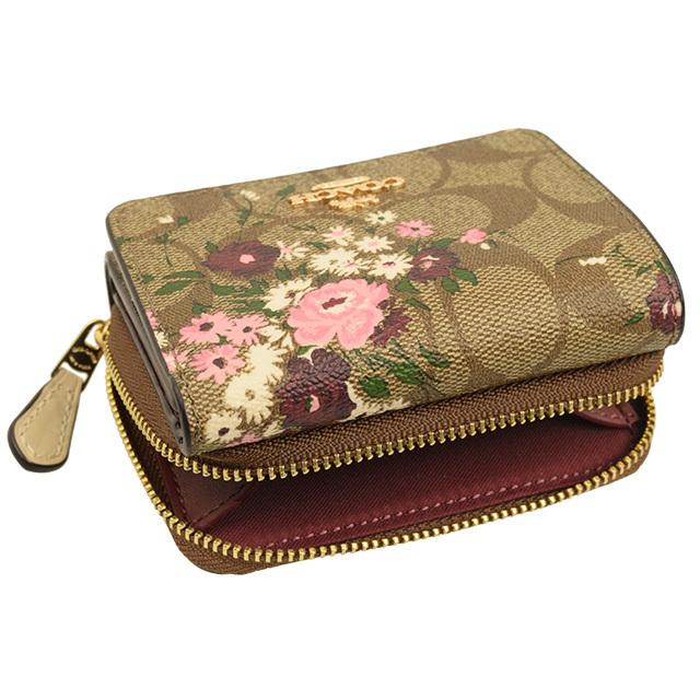COACH（コーチ） 三つ折り財布 シグネチャー 花柄 アウトレット