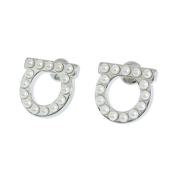 FERRAGAMO シルバー ピアス Ferragamo ピアス