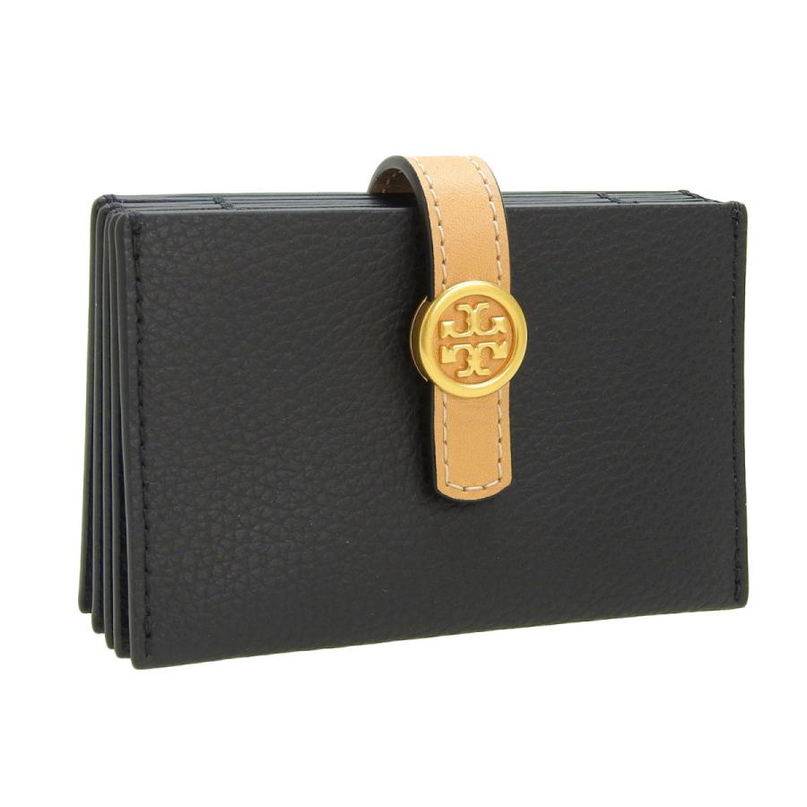 トリーバーチ TORY BURCH WALKER ACCORDION CARD CASE カードケース レザー ブラック レディース