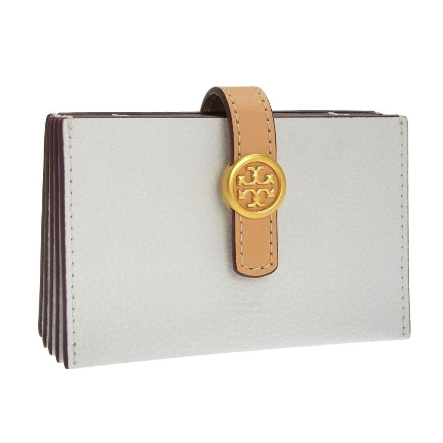 トリーバーチ TORY BURCH WALKER ACCORDION CARD CASE カードケース レザー ガーデニア ホワイト