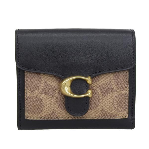 【新品】コーチ　COACH 新作　二つ折り財布　カーキ　ブラック　シグネチャー COACH（コーチ） 財布 レディース 二つ折り財布 カーキ ブラック CB