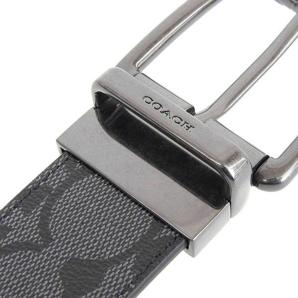 【新品】COACH　 コーチ リバーシブル シグネチャー グレー メンズベルトＣ COACH（コーチ） COACH SIGNATURE C RLR SIGNATURE BELT ベルト