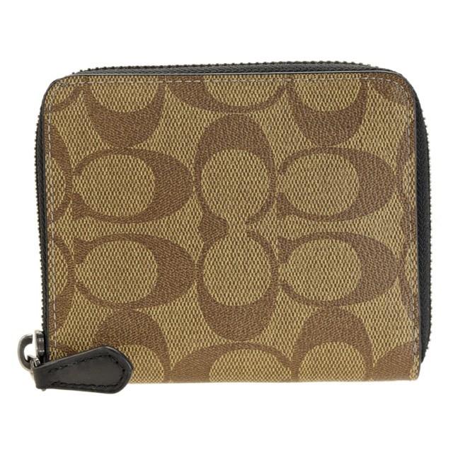 COACH（コーチ） ラウンドファスナー折財布 シグネチャー メンズ