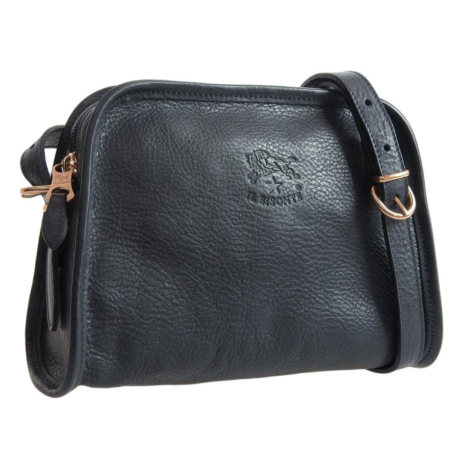 イルビゾンテ IL BISONTE レザーバッグカバン ネイビー