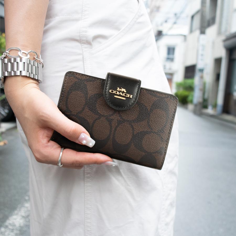 COACH（コーチ） 財布 折財布 二つ折り シグネチャー アウトレット