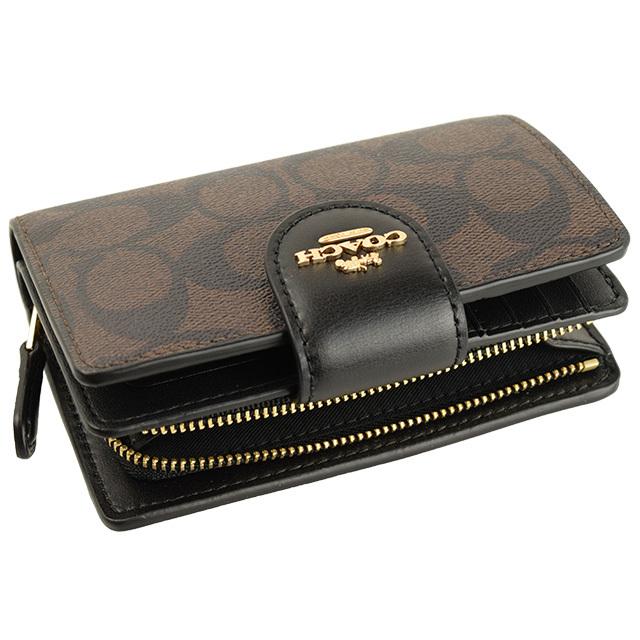 COACH（コーチ） 財布 折財布 二つ折り シグネチャー アウトレット