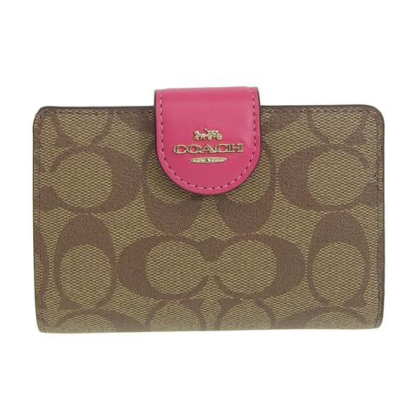 COACH コーチ 財布 折財布 二つ折り レザー カーキ ボールト
