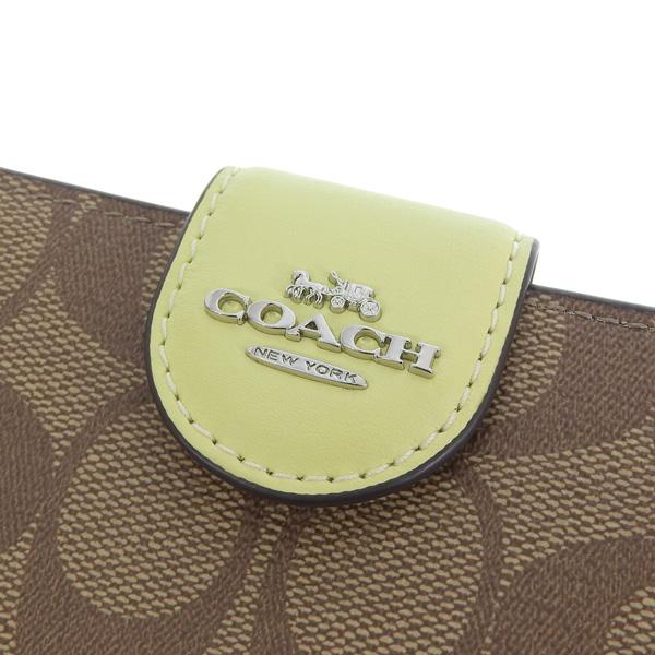 COACH（コーチ） 財布 レディース 二つ折り財布 アウトレット カーキ