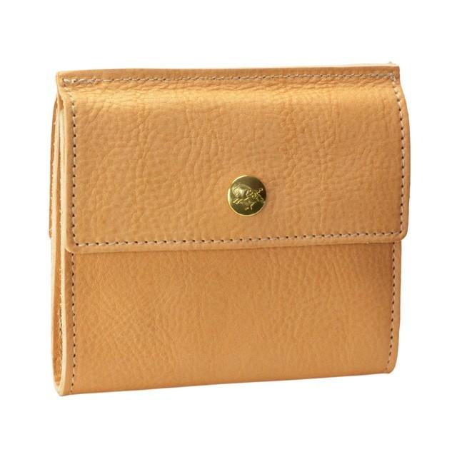 IL BISONTE（イルビゾンテ） 財布 二つ折り財布 レザー ヌメ革 Wホック