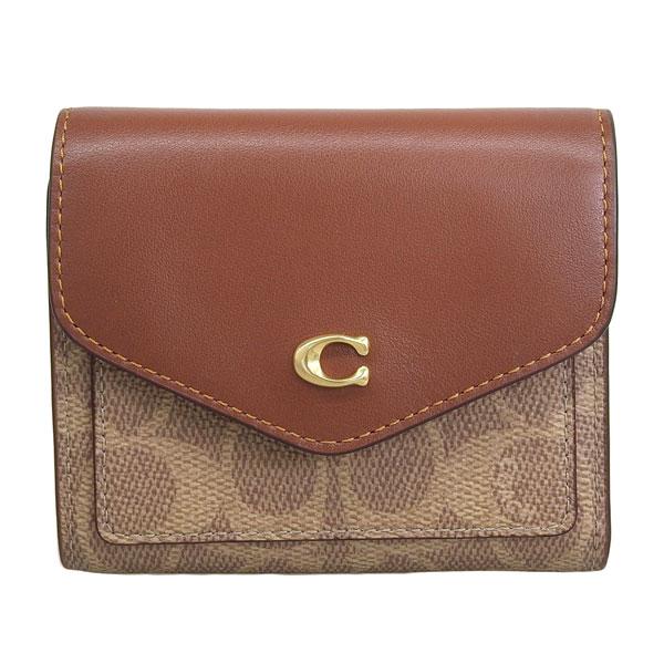 コーチ COACH 折り財布 ウィン スモール ウォレット Cロゴ 新品 COACH コーチ 財布 レディース 二つ折り財布 レッド×カーキ CB