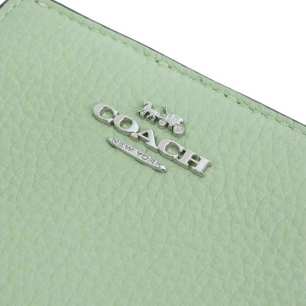 【超美品】COACH 二つ折り財布 コンパクト レザー ミント×グレー 未使用】 新品】COACH(コーチ)メンズ グレー レザー 折り財布 COACH 二つ折り
