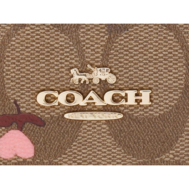COACH（コーチ） 財布 折財布 二つ折り ハート 花柄 シグネチャー