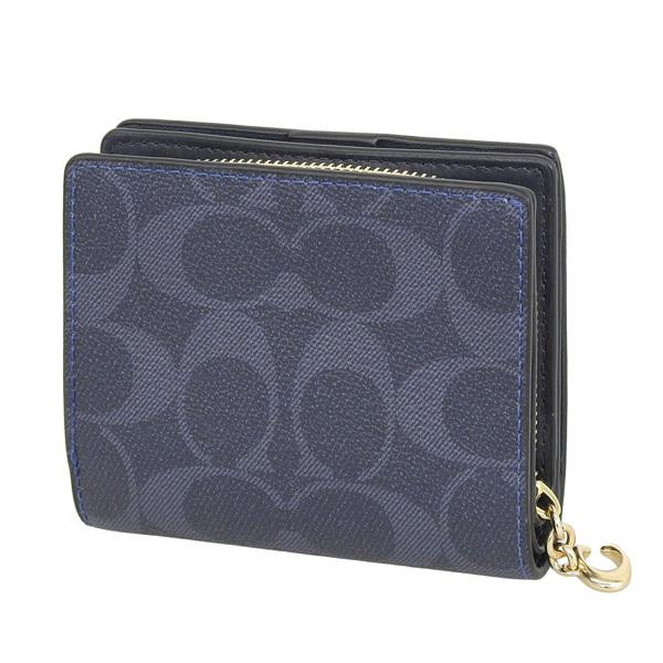 新品✨️ 【COACH】コーチ 二つ折り財布 チャコールネイビー C3309 COACH（コーチ） 財布 折財布 二つ折り デニムネイビー レディース