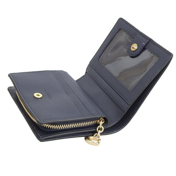 COACH コーチ 財布 折財布 二つ折り デニムネイビー レディース