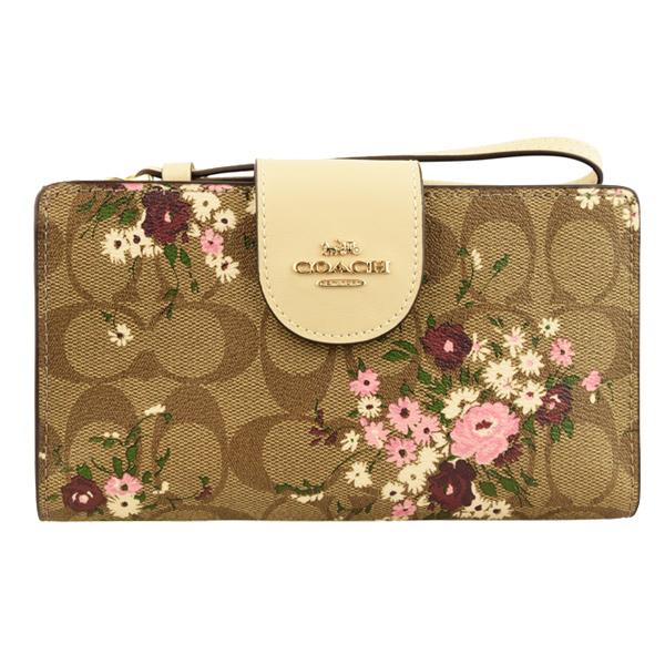 COACH（コーチ） 二つ折り財布 シグネチャー 花柄 アウトレット