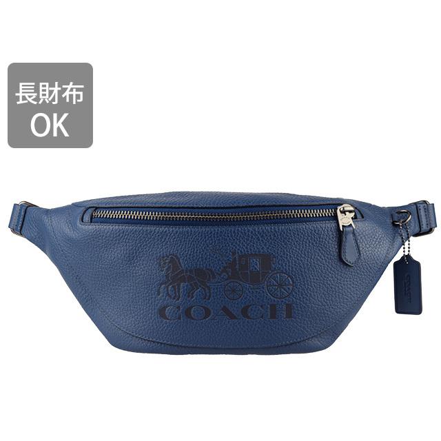 r*n様 美品　COACH ダークブルー レザー ボディバッグ COACH（コーチ） ヒップバッグ ボディバッグ レディース メンズ