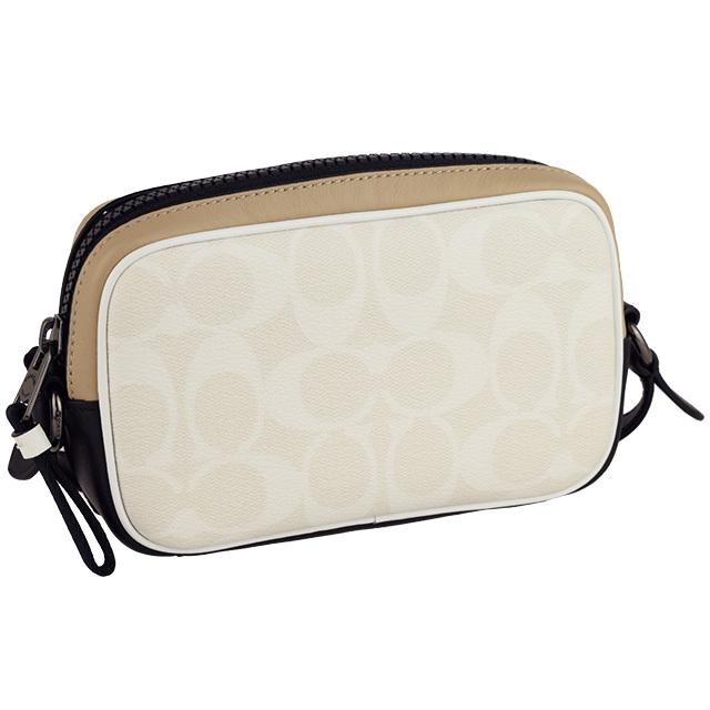 極美品 COACH シグネチャー 2WAYバッグ 白 COACH（コーチ） 斜め掛けバッグ ショルダーバッグ シグネチャー ミニ