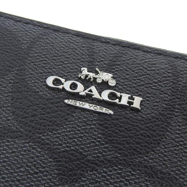 COACH 長財布 ブラック/グレー COACH（コーチ） 財布 レディース 長財布 アウトレット シグネチャー