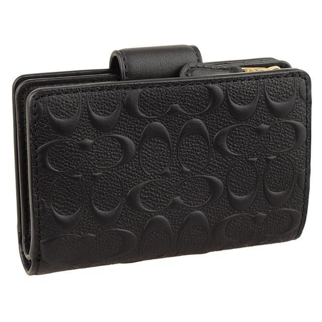 【新品】COACH コーチ 二つ折り財布 C5896　アウトレット エンボス加工 COACH コーチ 財布 折財布 二つ折り シグネチャー アウトレット