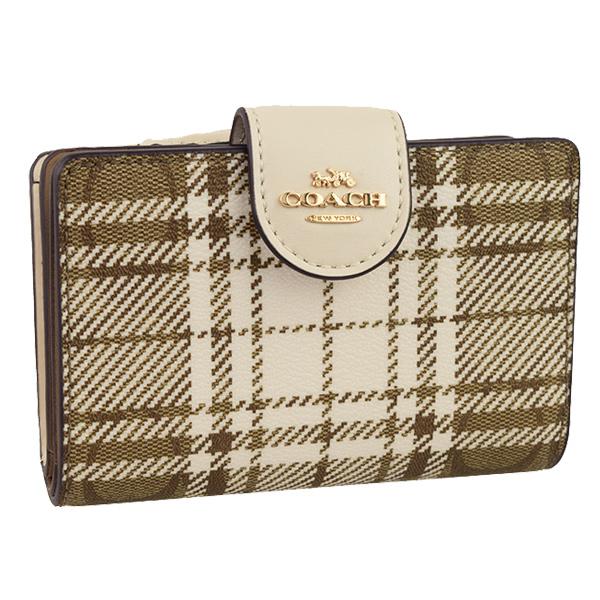 COACH（コーチ） 財布 折財布 二つ折り シグネチャー チェック柄 格子
