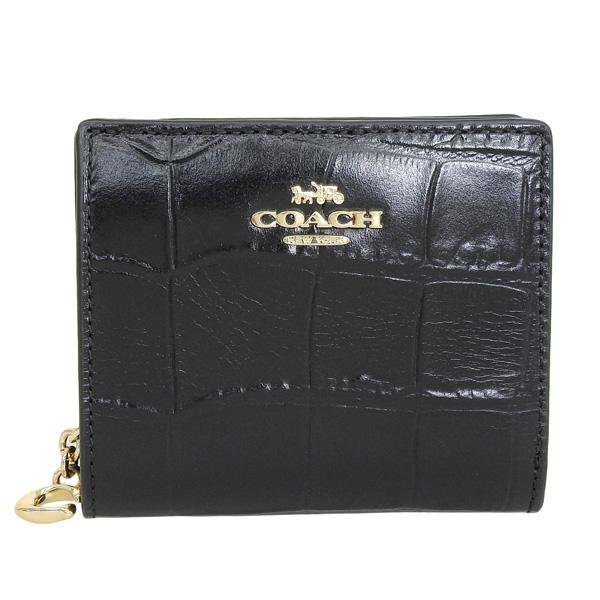 【極美品】 コーチ COACH レディース 2つ折り財布 保存分付き ブラック コーチ アウトレット 二つ折り財布 ブラック レディース COACH 6390